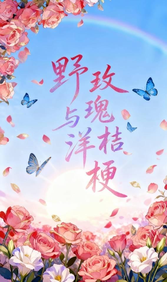 洋桔梗和白玫瑰